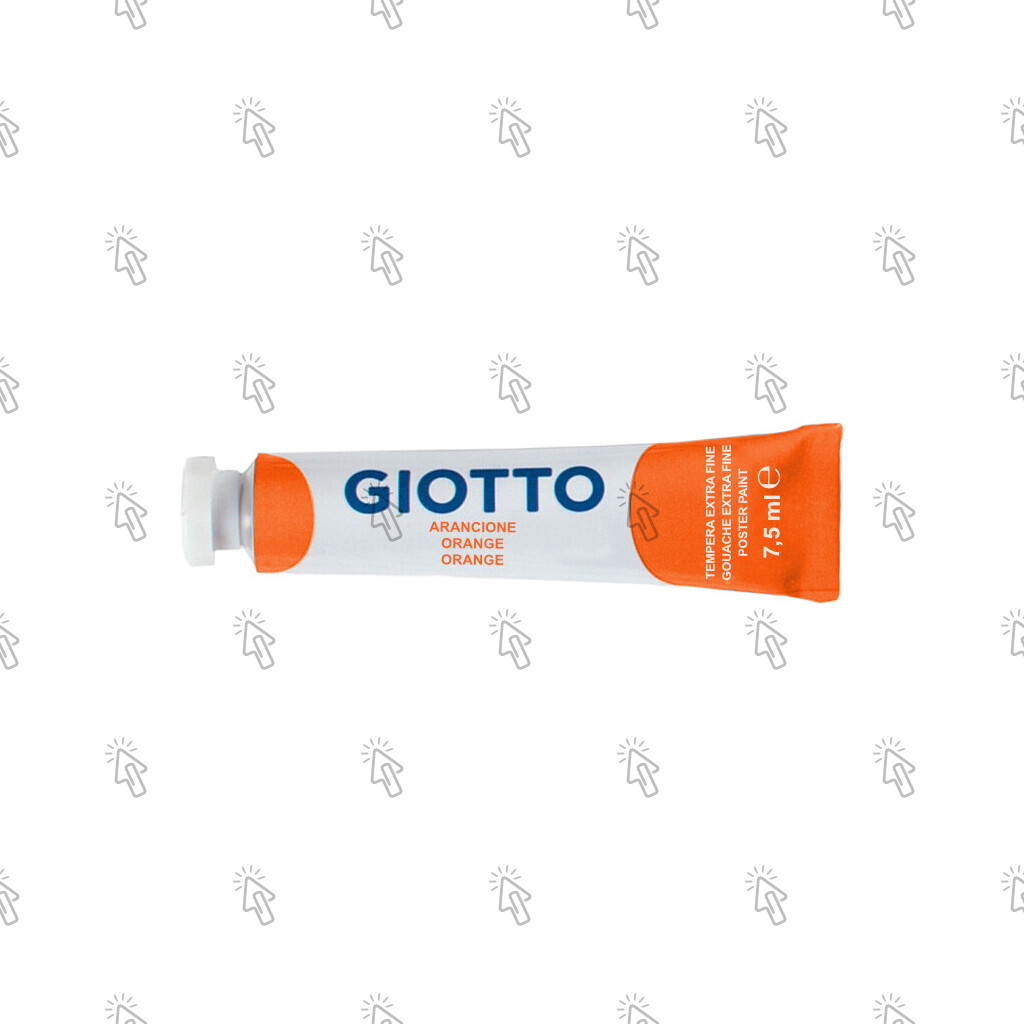 Colori a tempera Giotto Extra Fine: tubetto da 7,5 ml, confezione con 10 u., arancione