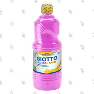 Colore a tempera Giotto School Paint: flacone da 1000 ml, rosa