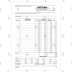 Blocco Data Ufficio fattura tentata vendita: 50 fogli, in duplice copia, autoricalcante, 21.5 X 14.8 cm