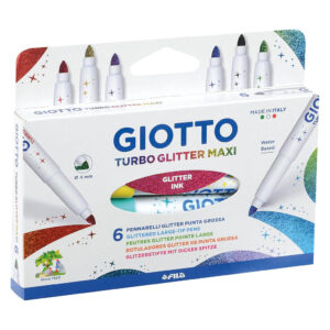 Pennarello Giotto Turbo Glitter Maxi: cf. da 6 pz.