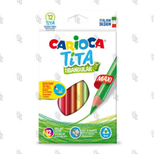 Matite colorate Carioca Tita Triangular Maxi: assortiti, cf. da 12 u.