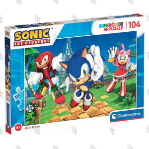 Puzzle Clementoni Supercolor: 104 pezzi, 48.5 X 33.5 cm, Sonic 2