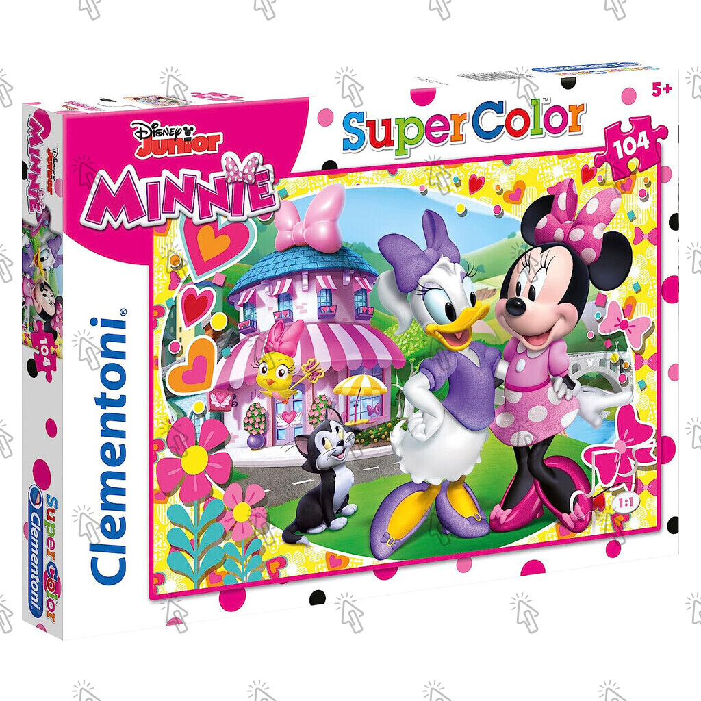Puzzle Clementoni Supercolor: 104 pezzi, 48.5 X 33.5 cm, Minnie Happy Helpers