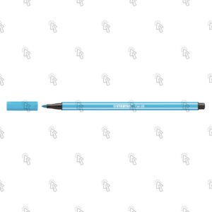 Pennarello Stabilo Pen 68: azzurro, medio, a fibra, cf. da 10 pz.
