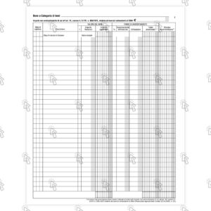 Registro Data Ufficio carico – scarico stupefacenti per unità operative: 100 pg., pre-numerato, 24 X 31.5 cm