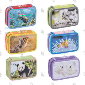 Astuccio 3 Zip Favorit Nature World: con corredo