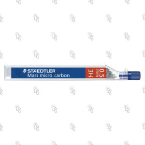 Mine per matita portamine Staedtler Mars Micro Carbon 250 05-3H: confezione con 12 astucci con 12 u., mina 0,5 mm; 3H