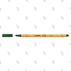 Penna a fibra Stabilo point 88: verde pino, fine, cf. da 10 pz.