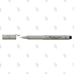 Penna a fibra Faber-Castell Ecco Pigment: confezione con 10 pz., inchiostro nero, punta 0,4 mm