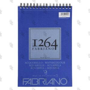 Blocco da disegno spiralato Fabriano 1264 Acquarello: 210 X 297 mm