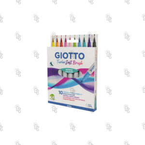 Pennarello Giotto Turbo Soft Brush: assortiti, cf. da 10 u.