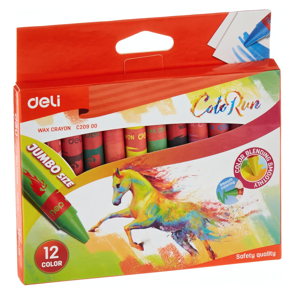 Pastelli a cera Deli Jumbo Colorun: assortiti