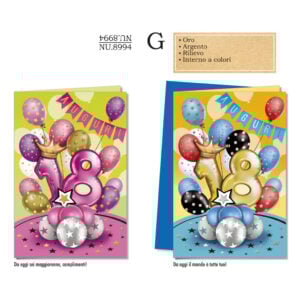 Biglietto aug. Cromo N.B.: 18 anni