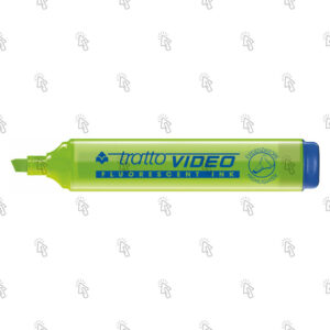 Evidenziatore a pennarello Tratto Video: confezione con 12 pz., inchiostro lime