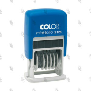 Numeratore autoinchiostrante Colop mini-folio S126: blu