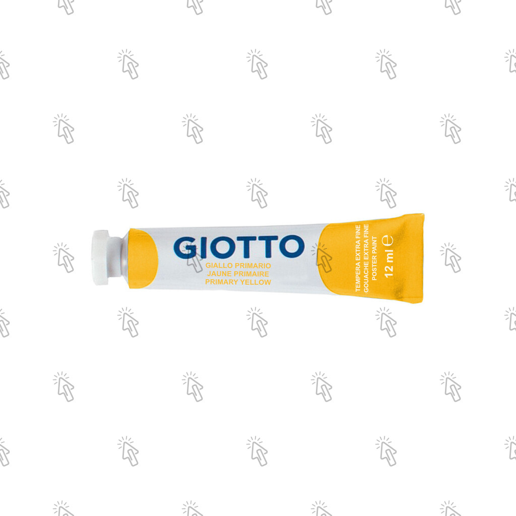 Colore a tempera Giotto Extra Fine: tubetto da 12 ml, astuccio con 6 u., giallo primario