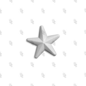 Forme, in polistirolo, stella, CWR: busta con 11 u., 20 cm