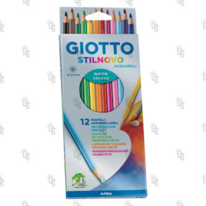 Pastelli a matita Giotto Stilnovo Acquarell: astuccio appendibile con 12 u.