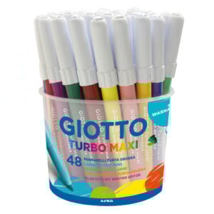 Pennarelli da disegno Giotto Turbo Maxi: barattolo con 48 u.