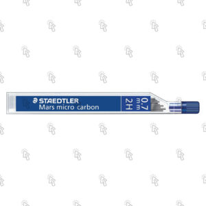 Mine per matita portamine Staedtler Mars Micro Carbon 250 07-2H: confezione con 12 astucci con 12 u., mina 0,7 mm; 2H