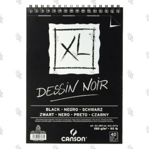 Carta per il disegno Canson XL Black: in fogli, blocco (album) con 40 u., 21 × 29,7 cm