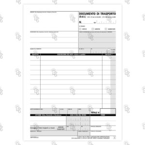 Blocco Data Ufficio documento di trasporto: 33 fogli, in triplice copia, autoricalcante, 21.5 X 14.8 cm