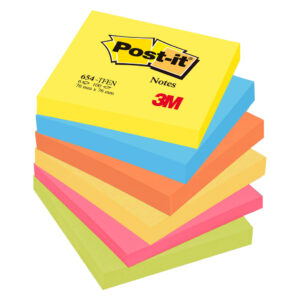 Memo adesivi 3M Post-It Notes 654: assortiti (energy)