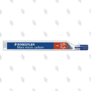Mine per matita portamine Staedtler Mars Micro Carbon 250 05-F: confezione con 12 astucci con 12 u., mina 0,5 mm; F