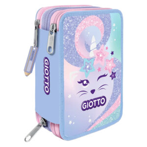 Astuccio 3 Zip Giotto Catty Candy: viola / rosa
