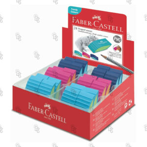 Gomma per cancellare Faber-Castell 7086-30 PVC-Free: confezione-espositore da banco con 30 pz.