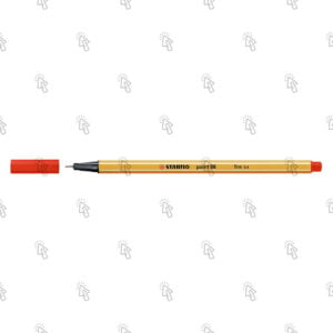 Penna a fibra Stabilo point 88: rosso chiaro, fine, cf. da 10 pz.