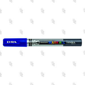 Marcatore Lyra Graduate Mark All: blu, 0.7 mm, cf. da 6 pz.