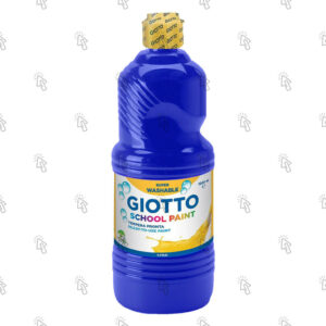 Colore a tempera Giotto School Paint: flacone da 1000 ml, blu oltremare