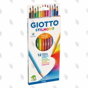 Pastelli a matita Giotto Stilnovo: astuccio appendibile con 12 u.