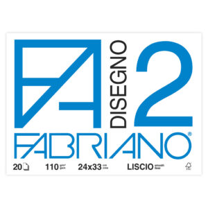 Blocco di carta per disegno Fabriano F2: 24 X 33 cm