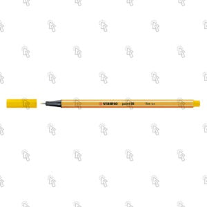Penna a fibra Stabilo point 88: giallo, 0.4 mm, cf. da 10 pz.