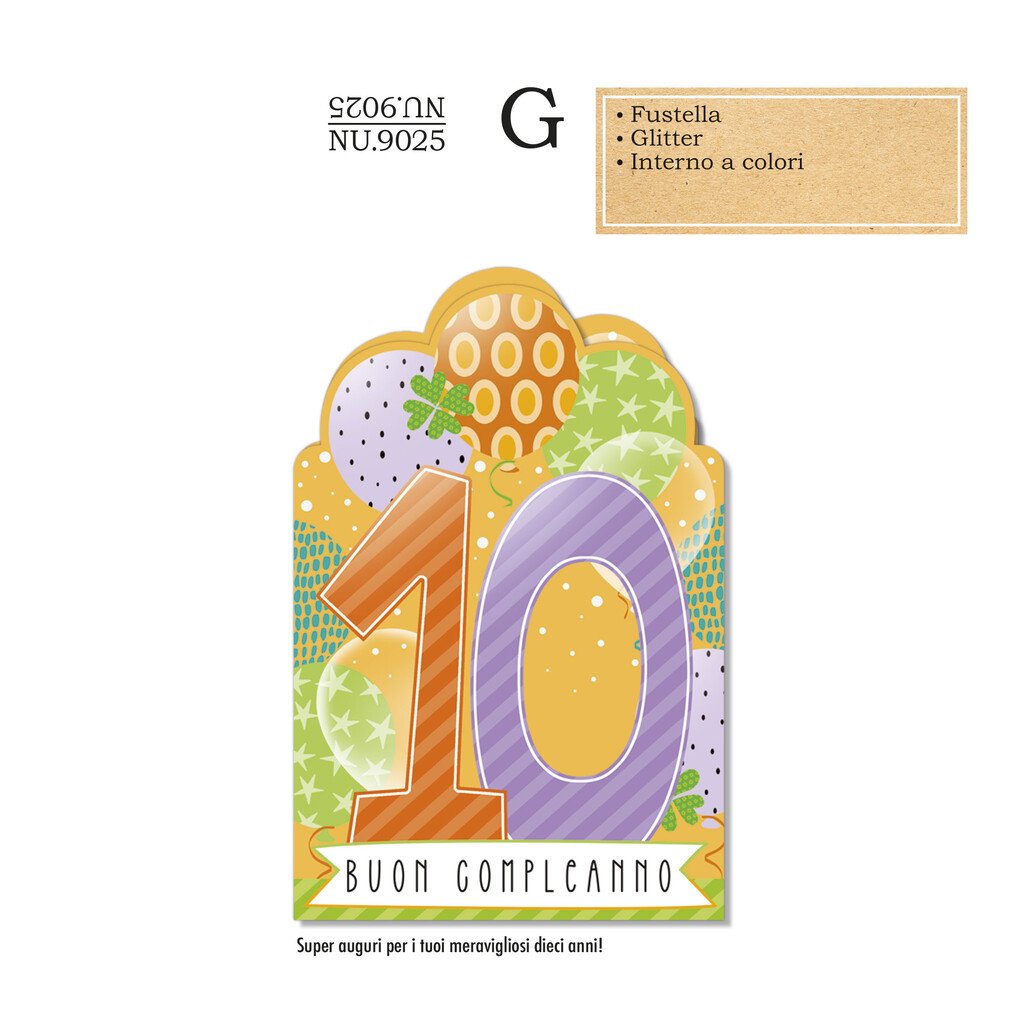 Biglietto aug. Cromo N.B.: 10 anni