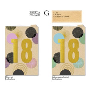 Biglietto aug. Cromo N.B.: 18 anni