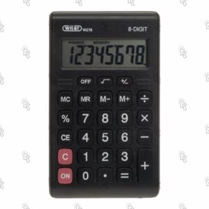 Calcolatrice tascabile Wiler Italia Big Digit: 8 cifre, 4 funzioni, nero