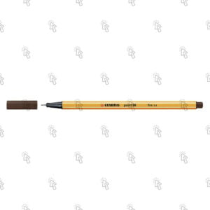 Penna a fibra Stabilo point 88: marrone, fine, cf. da 10 pz.