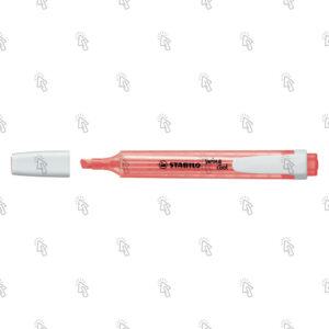 Evidenziatore a pennarello Stabilo swing cool: confezione con 10 pz., inchiostro rosso