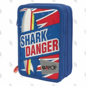 Astuccio 3 Zip Giochi Preziosi Shark Danger