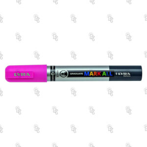 Marcatore a pennarello Lyra Graduate Mark All: confezione con 6 pz., inchiostro rosa, punta 2 mm
