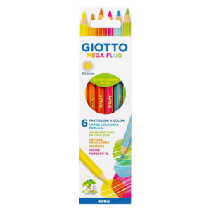 Pastelli a matita Giotto Mega: assortiti fluo
