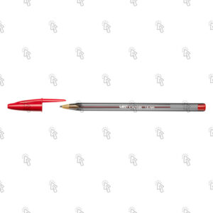 Penna Bic Cristal Large: rosso, 1.6 mm, cf. da 50 pz.