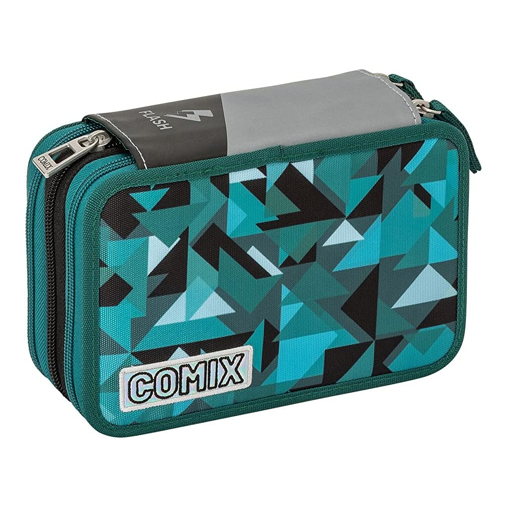Astuccio 3 Zip Comix flash Comicamo: verde