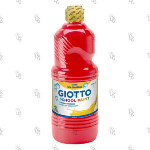 Colore a tempera Giotto School Paint: flacone da 1000 ml, rosso scarlatto
