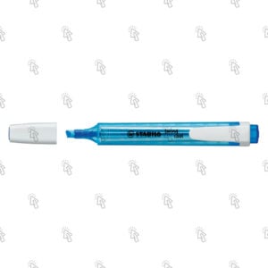 Evidenziatore a pennarello Stabilo swing cool: confezione con 10 pz., inchiostro blu