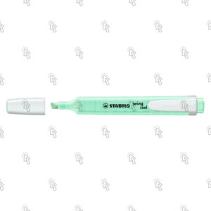 Evidenziatore a pennarello Stabilo swing cool Pastel: confezione con 10 pz., inchiostro verde menta
