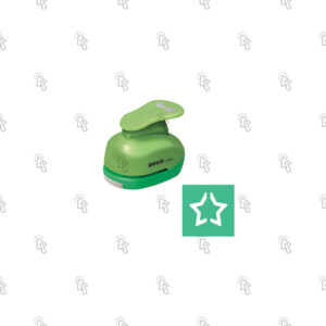 Sagoma fustellata CWR DECO: blister con 1 u., stampo stella stile; 25 mm, verde